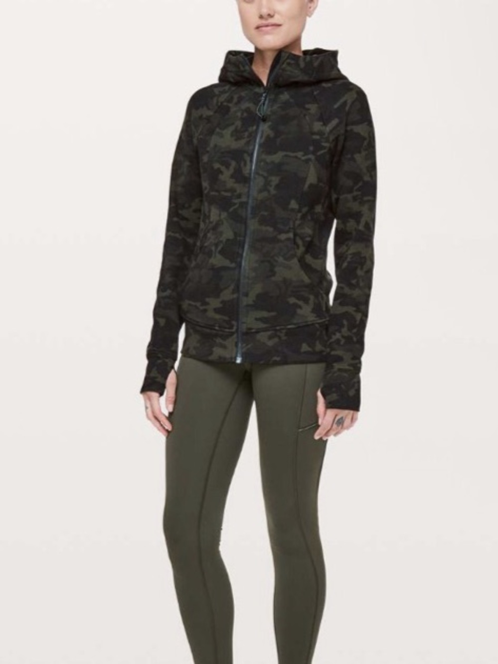 lululemon Scuba Hoodie Camo Cotton Fleece